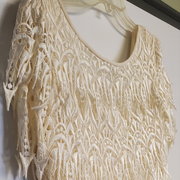 NWT Romantic Cottage Core Vintage 80's Lillie Rubin Ivory Lace Gown Dress 12 - Picture 4 of 8